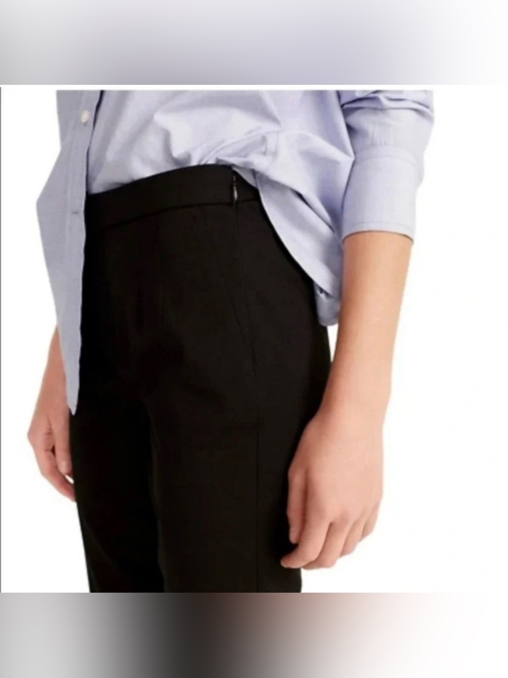 J. Crew Martie Black Ankle Slim Pants Size 6 - Picture 2 of 6